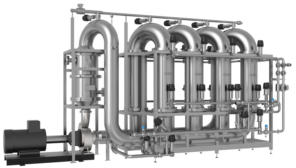 Rendering system for the GEA clearamic beer filtration (Photo: GEA)