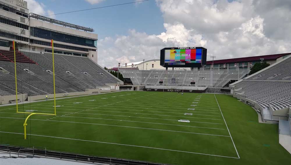 Noteworthy: the Virginia Tech University Stadium can accommodate more than 66000 visitors