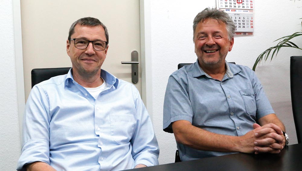 Martin Falkenstein and Johann Angres (right) manage the company today