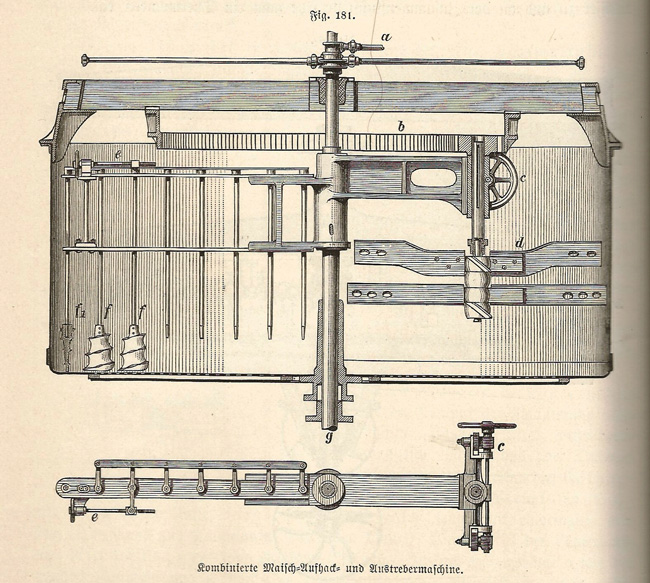 Abbildung eines Läuterbottichs in einem Fachbuch von 1898 (Quelle: Archiv Fachverlag Hans Carl)