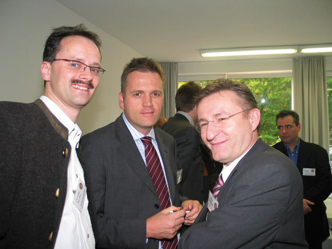 Christian Sperber, Stefan Stang und Roland Demleitner (v.li.) bei der Verkostung 2005 (Foto: Private Brauereien)