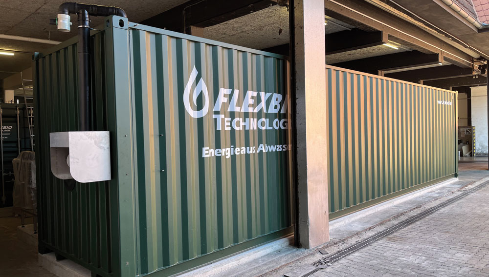 Festbettreaktor von Flexbio in einem Standard-Container