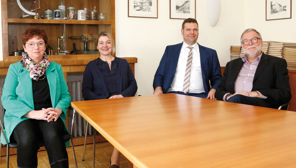 (v.li.): Heike Fischer, Dr. Martina Gastl, Dr. Mathias Hutzler und Thomas Zoll