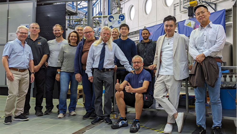 Gruppenfoto vom Treffen der EHEDG Prüflabore am Forschungszentrum Weihenstephan BLQ mit allen zuständigen Gutachtern aus der ganzen Welt