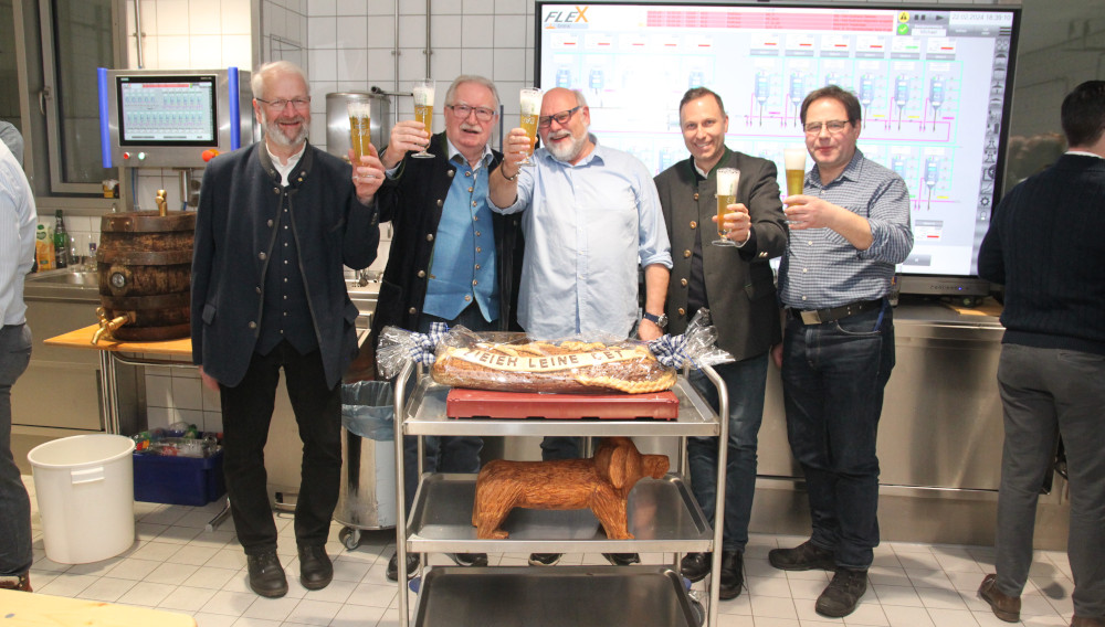 Detlev Stegbauer im Kreis von Münchner Braumeister-Kollegen Detlev Stegbauer im Kreis von Münchner Braumeister-Kollegen