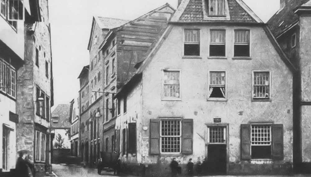 Gasthaus Krone am Alten Markt in Dortmund um 1860 (Foto: Wikipedia)