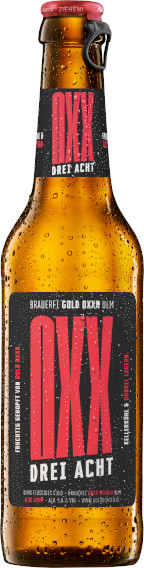 Produktfoto einer Flasche Gold Ochsen Oxx Drei Acht