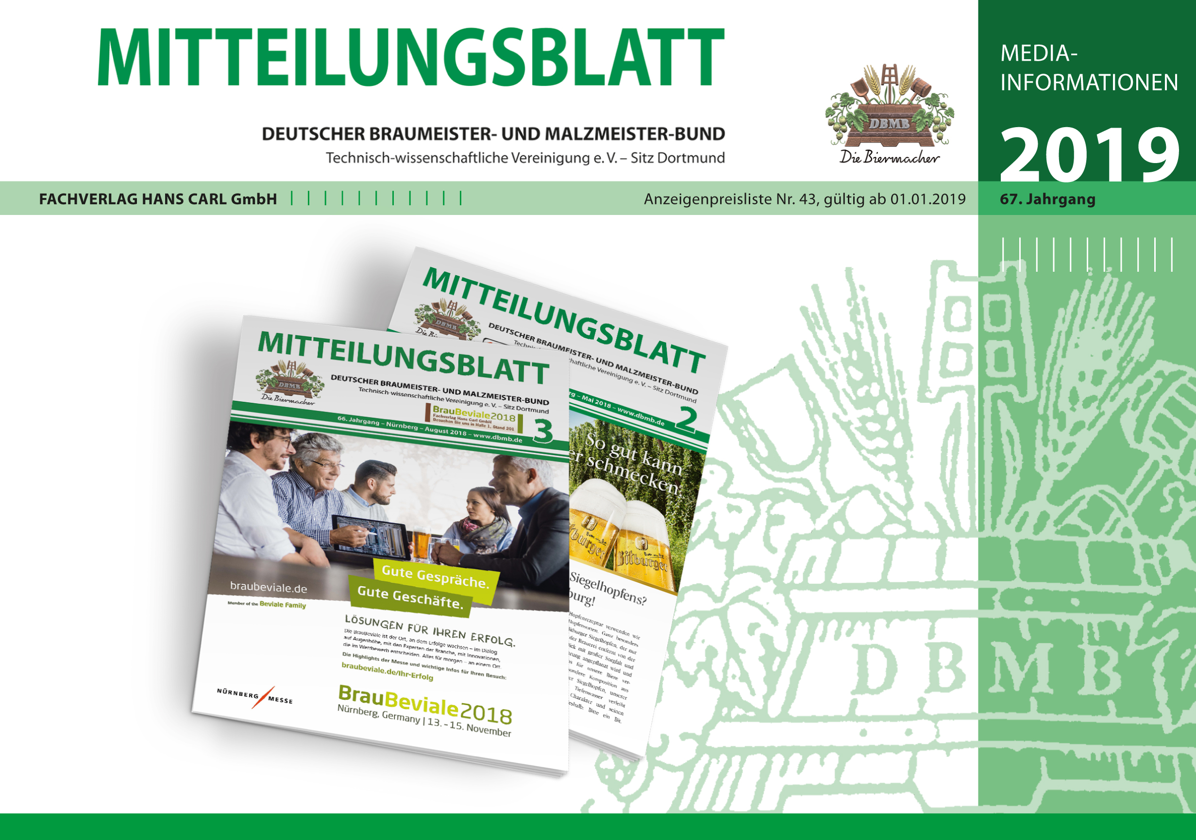 Mediadaten Mitteilungsblatt Deutscher Braumeister- und Malzmeister-Bund Mediadaten Mitteilungsblatt Deutscher Braumeister- und Malzmeister-Bund